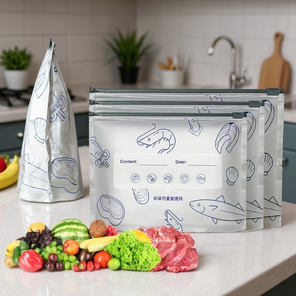 20 Pcs Aluminum Foil Zip Lock Bag – Airtight Food Storage Pouch for Freshness & Safe Packaging