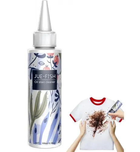 JUE-FISH Oil Stain Cleaner (1 Pcs) – Powerful Grease & Oil Remover for Kitchen, Clothes & Surfaces