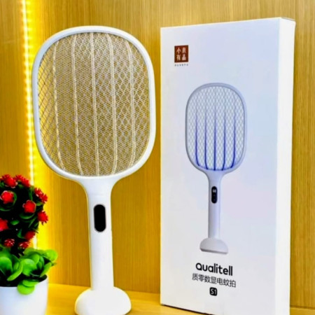 Electric Mosquito Swatter – Rechargeable Bug Zapper Racket with LED Light for Mosquito & Insect Control