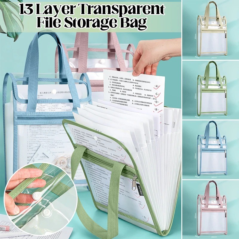 Document Organizer Portable File Bag – Waterproof Multi-Layer File Storage with Secure Zipper